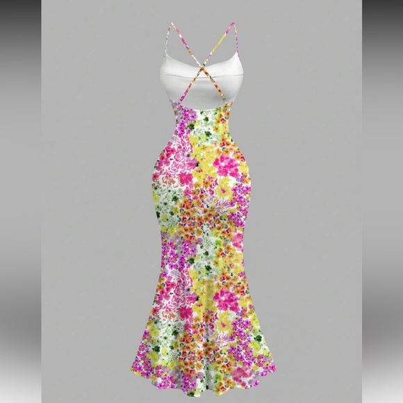 Floral Multicolor Maxi Dress - Picture 2 of 4